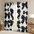 thumbnail image 2 of jejeloiu Cartoon Bow Tie Black Out Curtains,White Black Curtains Pack of 2 (42x63 Each) For Girls, 2 of 6