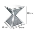 thumbnail image 5 of Sparkling End Table with Faux Diamonds Inlay , Silver and Clear, 5 of 6