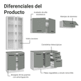thumbnail image 4 of Cocina Integral Completa Armario de Vidrio Madesa Agata BG 11, 4 of 5