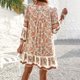 thumbnail image 4 of WILLBEST Vestido De Lino Para Mujer, Primavera/Verano, Bohemio, Para Vacaciones, Estampado, Cuello En V, Para Niños, 4 of 4