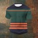 thumbnail image 5 of Ceisia Men's Summer Casual Slim Fit Crew Neck Short Sleeve T-Shirt Multi-Color Striped Waffle Knit Stretch Fabric Army Green XL Gifts, 5 of 7