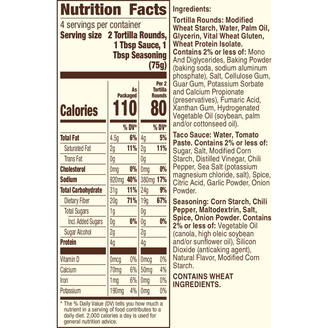 (3 pack) Old El Paso Carb Advantage Tortilla Rounds Taco Kit, Easy Meal Prep, 8 Count, 10.6 oz