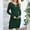 Green, variant on Womens Square Neck Ribbed Bodycon Tight Dress Long Sleeve Cutout Keyhole Neck Ribbed Knit Party Mini Dress