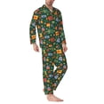 thumbnail image 2 of Honeii Christmas Gift Pattern Mens Pajamas Set,2pcs Men's Lounge Long Sleeve Sleep Shirt and Pajama Bottoms Sleepwear Set,Mens Pjs Sets-Small, 2 of 7
