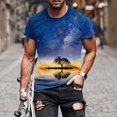 thumbnail image 2 of European And American Round Neck Casual Colorful Style Printed Short Sleeved T-shirt Top 4XL, 2 of 5