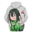 thumbnail image 3 of Tsuyu Asui Unisex Sweatshirts Loose Pullover Sweater Hooded Hoodie 3D Printing Jacket Winter Fall Clothes M, 3 of 7