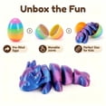 thumbnail image 4 of 12 Pack Easter Eggs with Holographic Purple 3D Printed Articulated Animal Figures, Basket Stuffers, Party Favor Set, 4 of 8