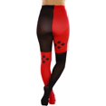 thumbnail image 2 of ToBeInStyle Women's Checkered w/ Four Diamonds Print Tights - Red/Black - One Size, 2 of 7