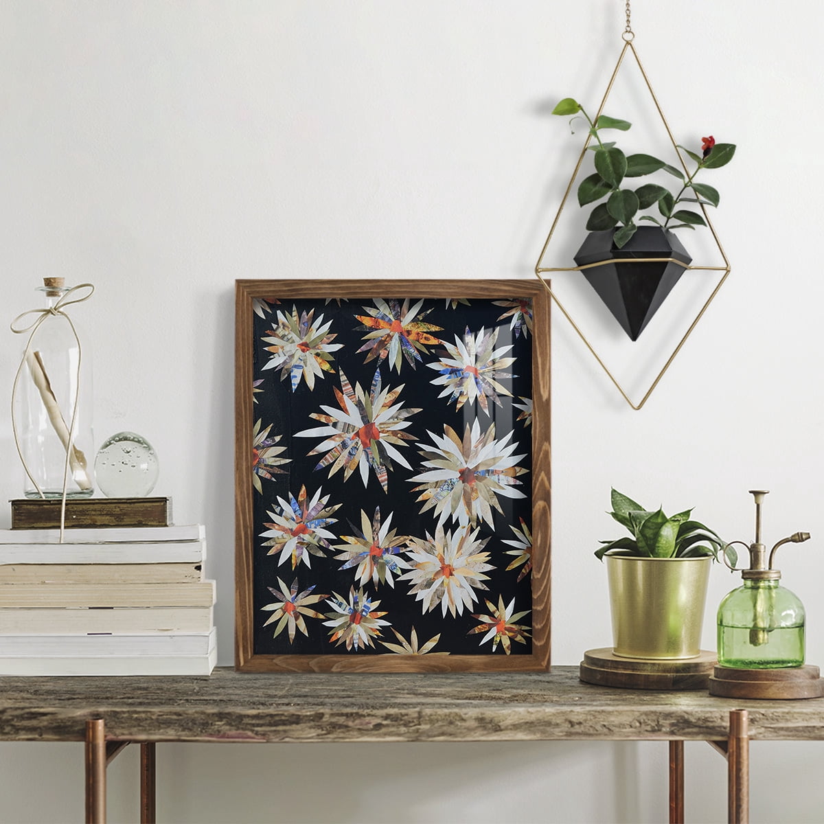 Starburst Too II - Framed Print w/glass - Walnut