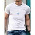 thumbnail image 1 of 1pc Nicaragua Esteli Print T-Shirt for Men - Casual Crew Neck Short Sleeve Tee, Summer Knit Polyester Top with Geometric Pattern, Regular FitFather's Day, Mother's Day, New Year, Spring Festival, Va, 1 of 4