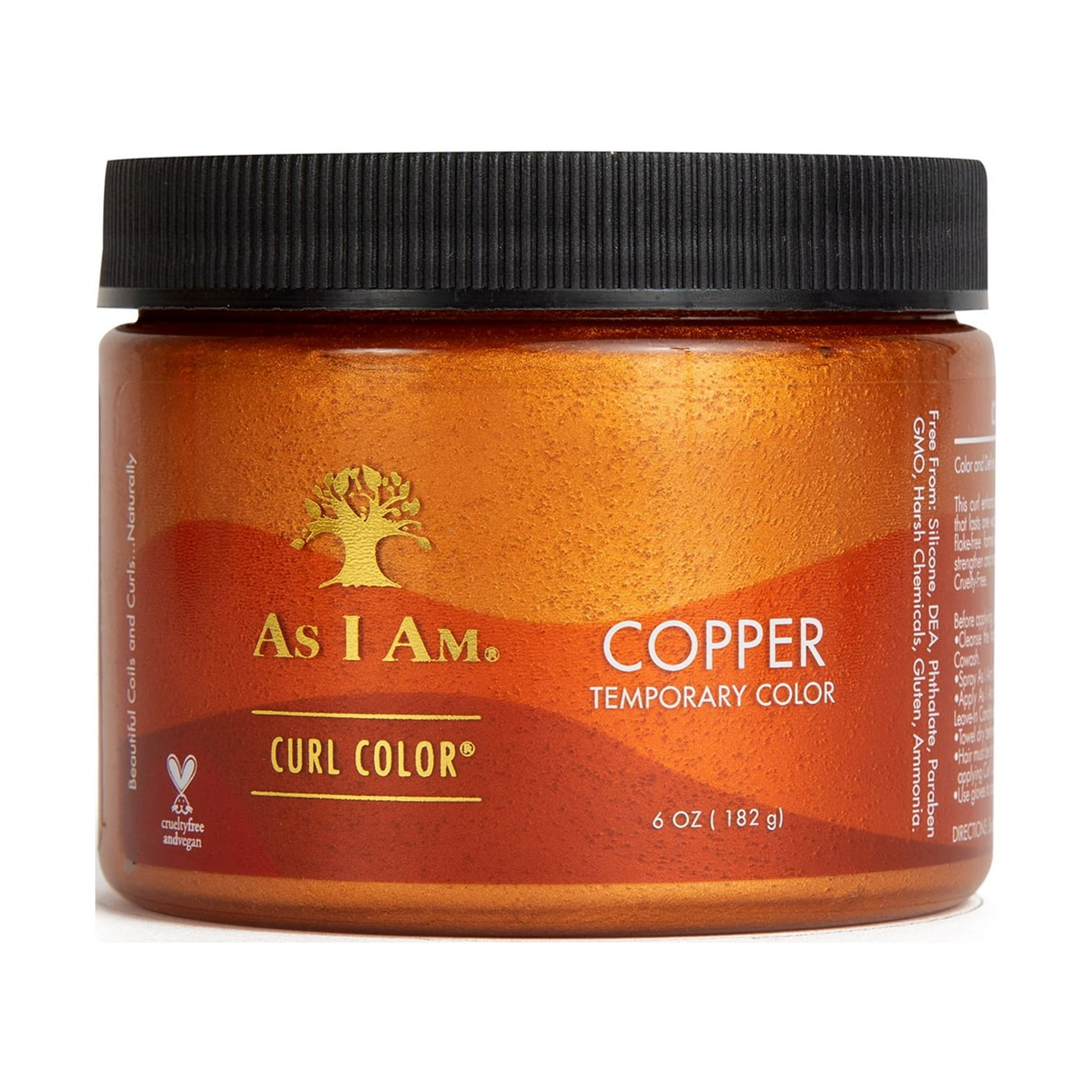 As I Am Curl Color™ Temporary Color Gel, Copper, Damage-Free, Curl Enhancing, Moisturizing, 6 oz, with Jamaican Black Castor Oil and Ceramides, Unisex