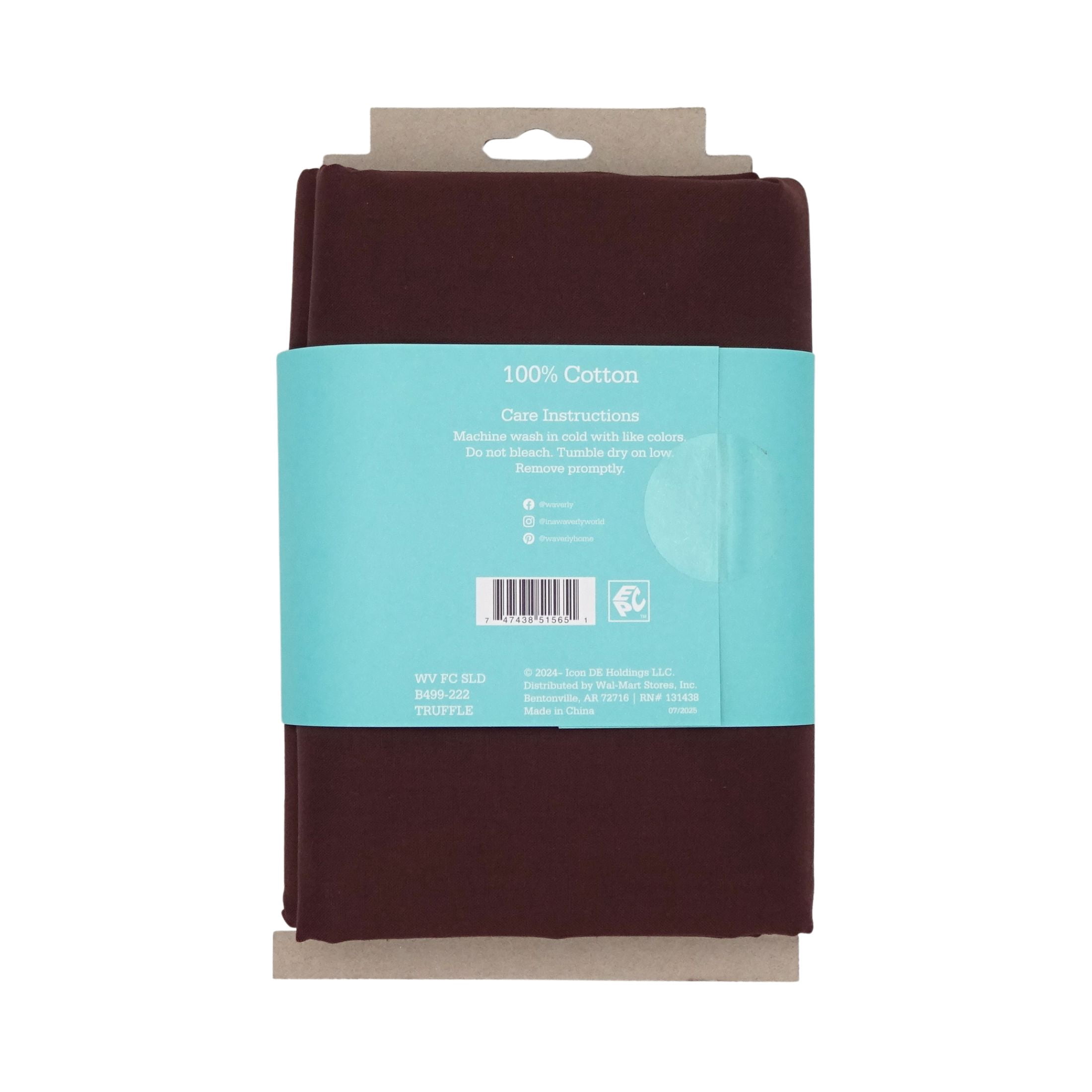Waverly Inspirations 3 Yard Cut 100% Cotton Solid Fabric, Truffle, 44" Wide for Quilting & Sewing