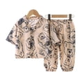 thumbnail image 4 of Icvfdpl Pyjama pour Enfants Fille Chemise Imprimée Manches Courtes Ensemble 2 Pcs Vêtements de Maison Doux 2-3 Ans, 4 of 4