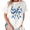 White, variant on Black Print Tshirt Blueberry Bow Pattern Sweet Style Shirts S-5XL Tops