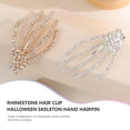 thumbnail image 3 of Miangastore 6 Pcs Pinces à Cheveux Main Squelette Halloween avec Strass pour Filles, 3 of 9