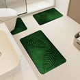 thumbnail image 4 of Dpityserensio 3PC Bathroom Rug Sets Leaf embossing Water Absorbent Non-slip Floor Mat Toilet Room Living Room Bedroom Kitchen Door Mat 3 Sets of Floor Mats, 4 of 8