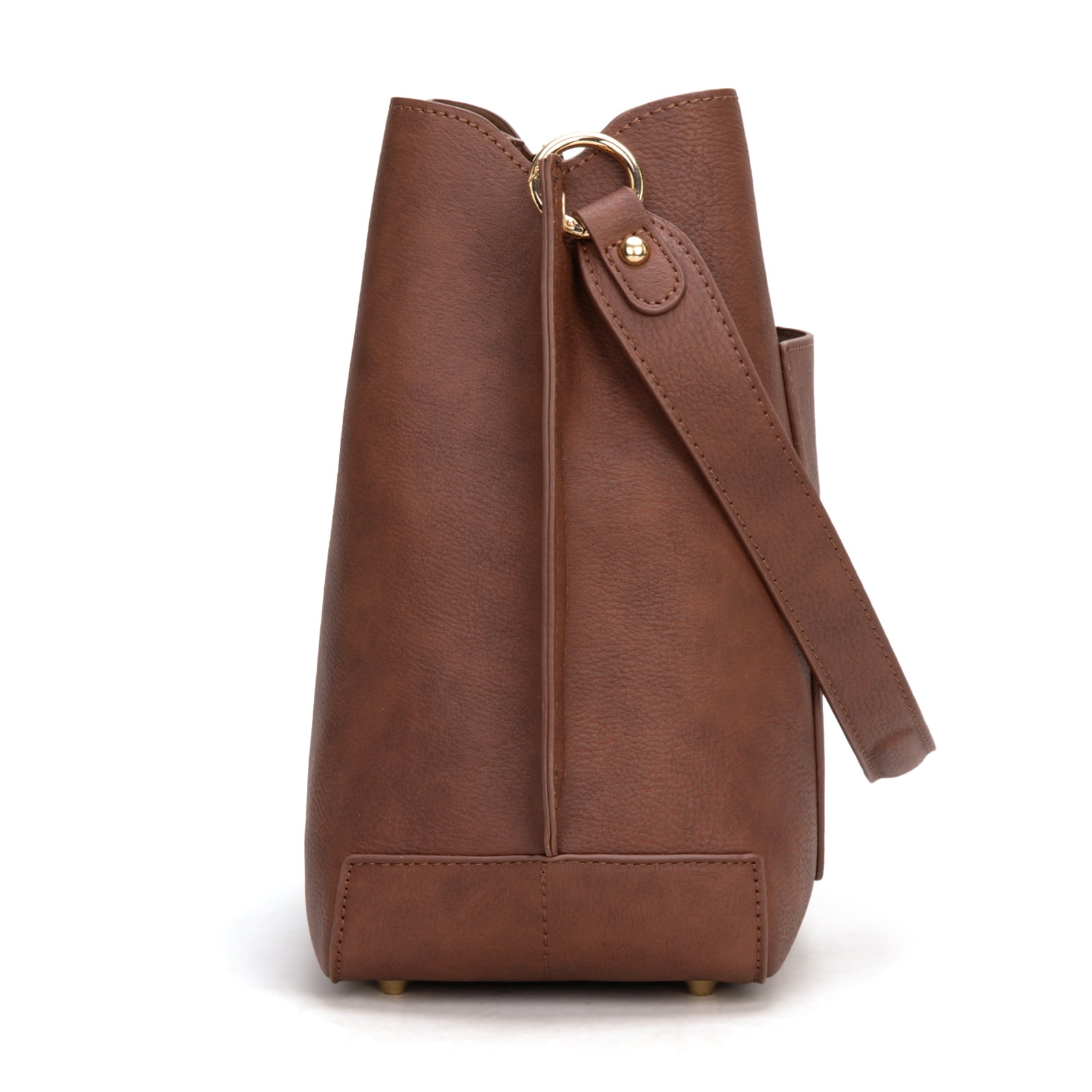Montana West Hobo Purse for Women Bucket Shoulder Bag with Crossbody Strap, Coffee
