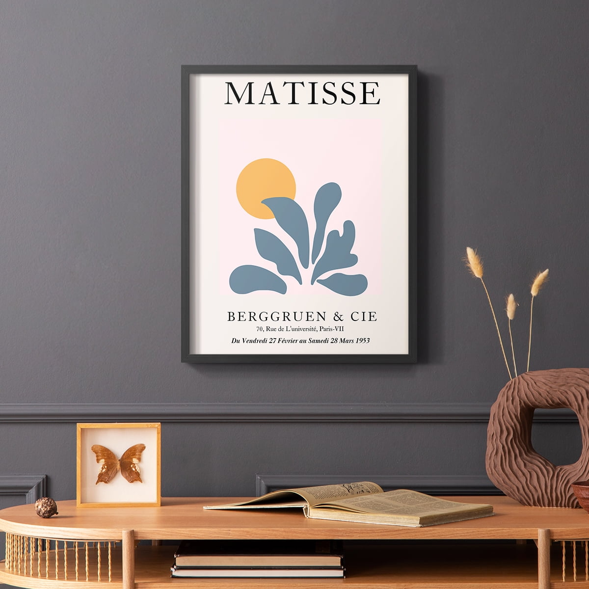 Matisse DVIII Framed Print in Black Solid Wood Framed Print No Nail Hanging