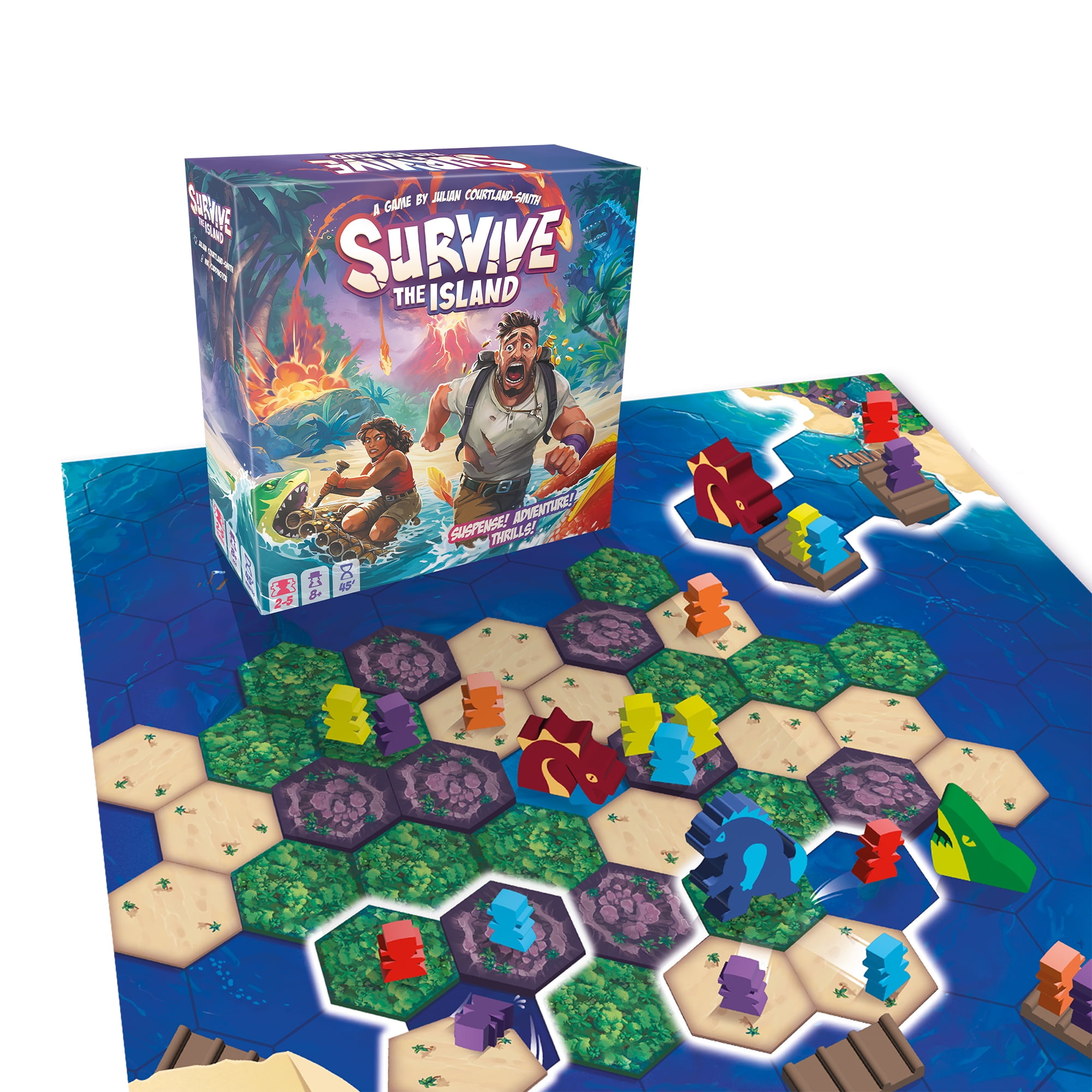 Survive The Island Family Strategy Board Game for Ages 10+, from Asmodee