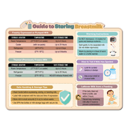 Breastmilk Storage Guide Magnet | 8.5" x 11" Fridge Magnet Storage Chart for Breastmilk Freezer Storage | Baby Feeding Chart for Nursing Moms | Breastmilk Storage Guidelines for Kitchen Refrigerator