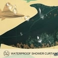 thumbnail image 3 of Whale Waterproof Shower Curtain Sets with Hook, Printed Design - Bathroom Decoration - 3 Piece Set, 3 of 5