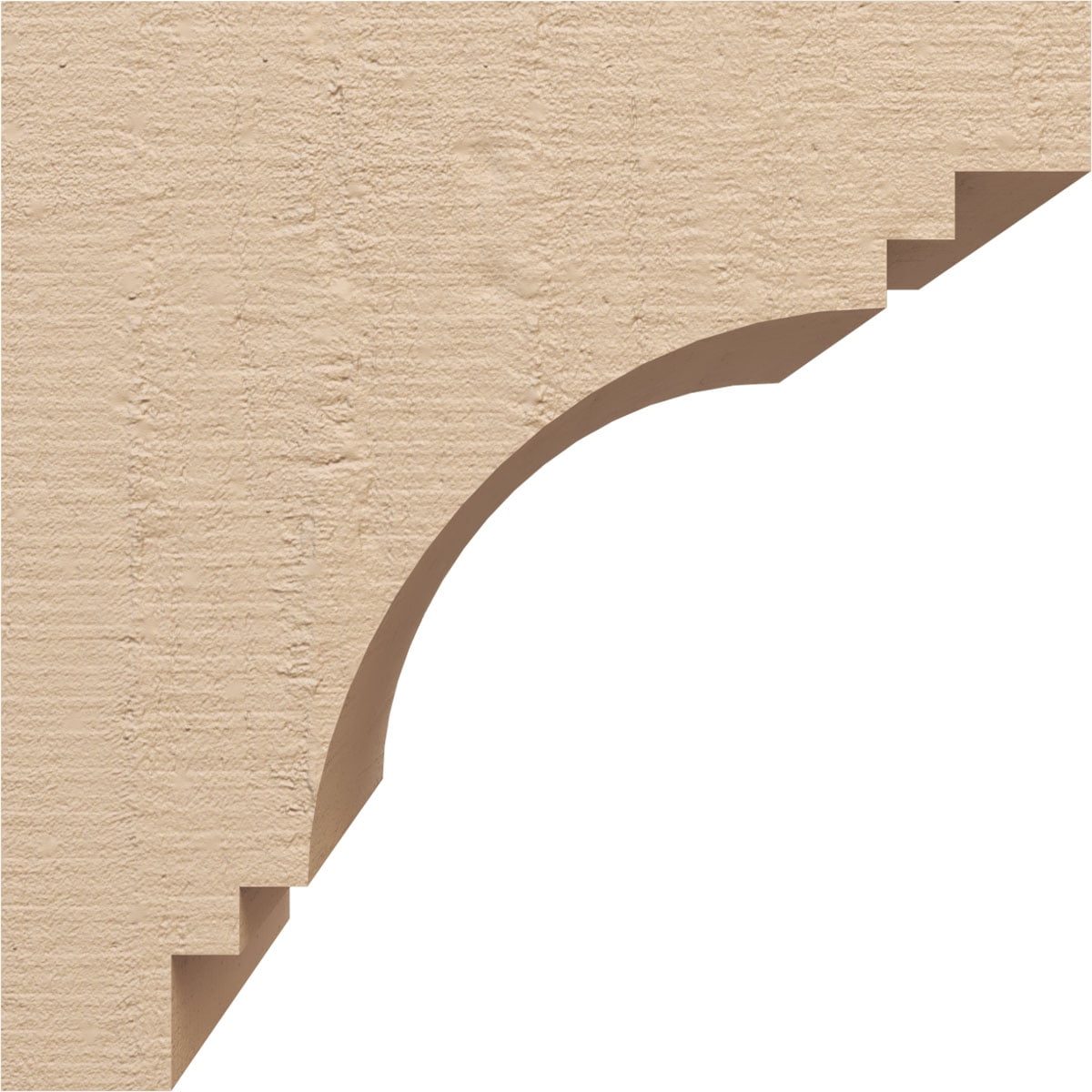 10"W x 10"D x 10"H Wide Pescadero Rough Cedar Woodgrain TimberThane Corbel, Primed Tan