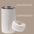thumbnail image 3 of HydroJug Can Cooler - Standard 2-in-1 Insulated Can Cooler Cup 16oz - Stainless Steel, Non-Slip Rubber Base, Screw-Top Lid - Linen, 3 of 6