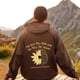 thumbnail image 3 of Sudadera unisex de gran tamaño con estampado de girasoles, mangas caídas y hombros descubiertos, estilo informal, para hombre y mujer, 3 of 5