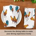 thumbnail image 5 of GZHJMY Cloth Napkin Cute Rooster Pattern Kitchen Dining Table Decor for Family Gathering Dinner Napkin Festive Holiday Seasonal Farmhouse Gift 4 Pack 20" × 20", 5 of 6