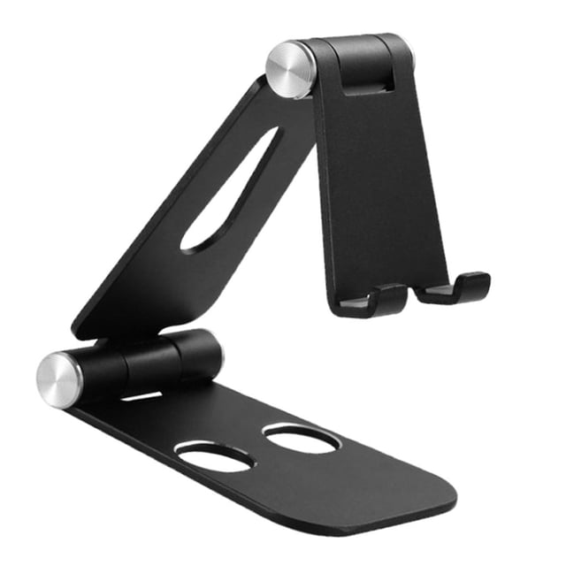 Soporte ajustable para teléfono móvil de escritorio, soporte para tableta, soporte antideslizante para oficina en hogar, accesorios para teléfonos móvi Negro