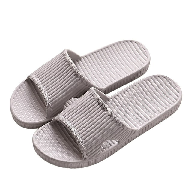 MIASHUI Sandales de Douche pour Femmes, Sandales à Enfiler pour Plage et Piscine, Chaussures d'Eau, Gris, 9