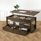 thumbnail image 1 of Mesa De Centro De Madera Rustica Elevable 2 Cajones Abatible, 1 of 6