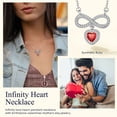 thumbnail image 4 of Suplight Necklaces for Women, 925 Sterling Silver Infinity Heart Birthstone Jewelry Gifts, Birthday Gift for Mom Wife, 4 of 7