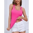thumbnail image 3 of Charmo Camisole pour Femmes en Coton Extensible, Dos Nageur, Débardeur avec Soutien-Gorge Intégré, sous-Vêtement Cami, 3 of 5