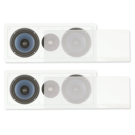 Blue Octave LLCR6 In Wall 3 Way Speaker Dual 6.5" Home Theater Surround 2 Speaker Set