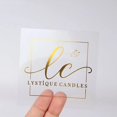 thumbnail image 2 of Pegatinas de logotipo personalizadas, Lámina transparente de oro y plata, pegatinas de logotipo de negocios, pegatinas de boda, lote de 100 unidades, 2 of 3
