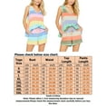 thumbnail image 2 of Ladies Short Pajamas Set Joggers PJ Sets Nightwear Loungewear Plus Size Womens Holiday Tops Summer Beach Women Tie Dye Pajama Set moisture-wicking And Highly Breathable Short Sleeve Sleepwear, 2 of 7