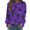 Dark Purple, variant on Yuhangmm Halloween Sweatshirts for Women Stylish Round Neck Printed Casual T Shirt Comfortable Wear with Jeans and Sneakers Soft Dark Purple XXL