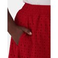 thumbnail image 4 of Time and Tru Women's Plus Size Cotton Eyelet Tiered Midi Skirt, Sizes 1X-4X, 4 of 5