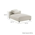 thumbnail image 2 of Solace Modular Upholstered Fabric Armless Chaise Lounge in Salt, 2 of 10