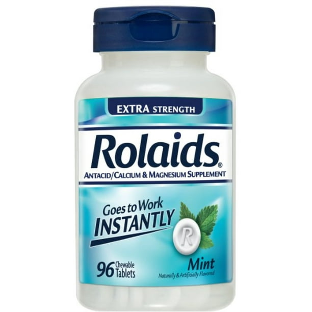 Rolaids Extra Strength Tablets Mint, 96 ea (Pack of 4)