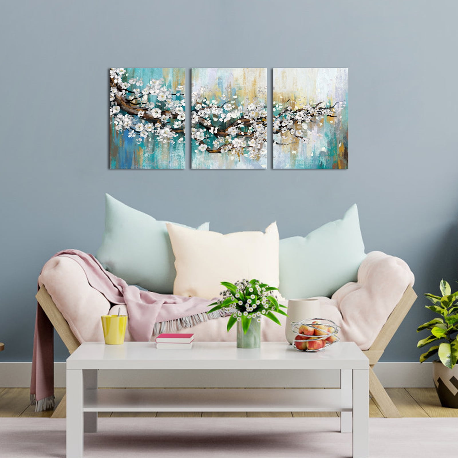 Visual Art Decor Abstract Painting Plum Flower Canvas Wall Art Poster