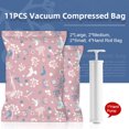 thumbnail image 1 of Labymos 11PCS Thickened Vacuum Compressed Bag with Hand Pump Storage Bag Reusable Blanket Clothes Quilt, 1 of 8