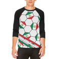 thumbnail image 1 of World Cup Mexico Soccer Ball Mens Raglan T Shirt White-Black MD, 1 of 2