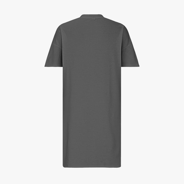 dark grey tshirt dress TYLA GRAPHIC T-SHIRT DRESS WITH DISTRESSING – AKIRA
