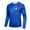 Blue, variant on Voofly Mens Fishing Shirts UPF50+ Long Sleeve Rash Guard for Men Fishing Running Blue M