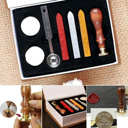 Sterling Silver Antique Style Stamp - Classic Vintage Style Charming Wax Seal Stamp Kit Harry Potter Hogwarts School Badge Art Retro School Badge