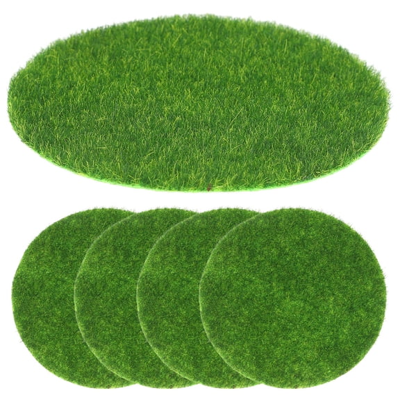 CIMAXIC 5Pcs Moss Miniature Landscape for Micro Garden 5.89X5.89X0.08in