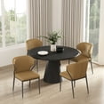 thumbnail image 2 of Kirsten Camel Leatherette Dining Chair with Metal Legs - Set of 4, 2 of 10