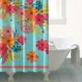 thumbnail image 4 of Pioneer Colorful Floral Shower Curtain for Bathroom Home Decor Bathtubs Waterproof Fabric Curtain with 12 Hooks 84x72in, 4 of 6